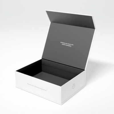 Luxury magnetic rigid box with custom logo and matte finish