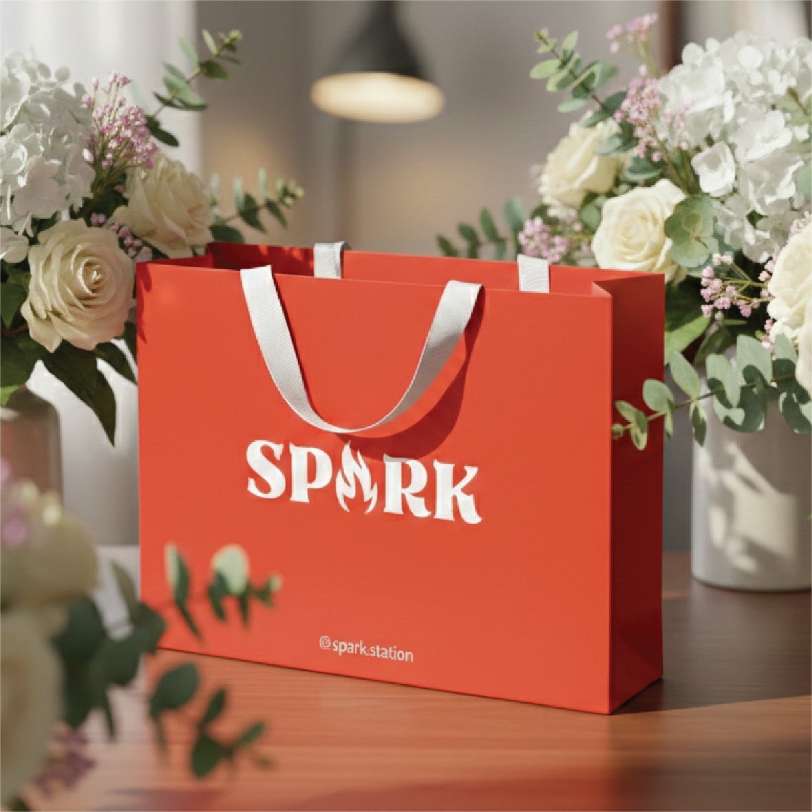 Ribbon Handle Paper Bag - Image 2