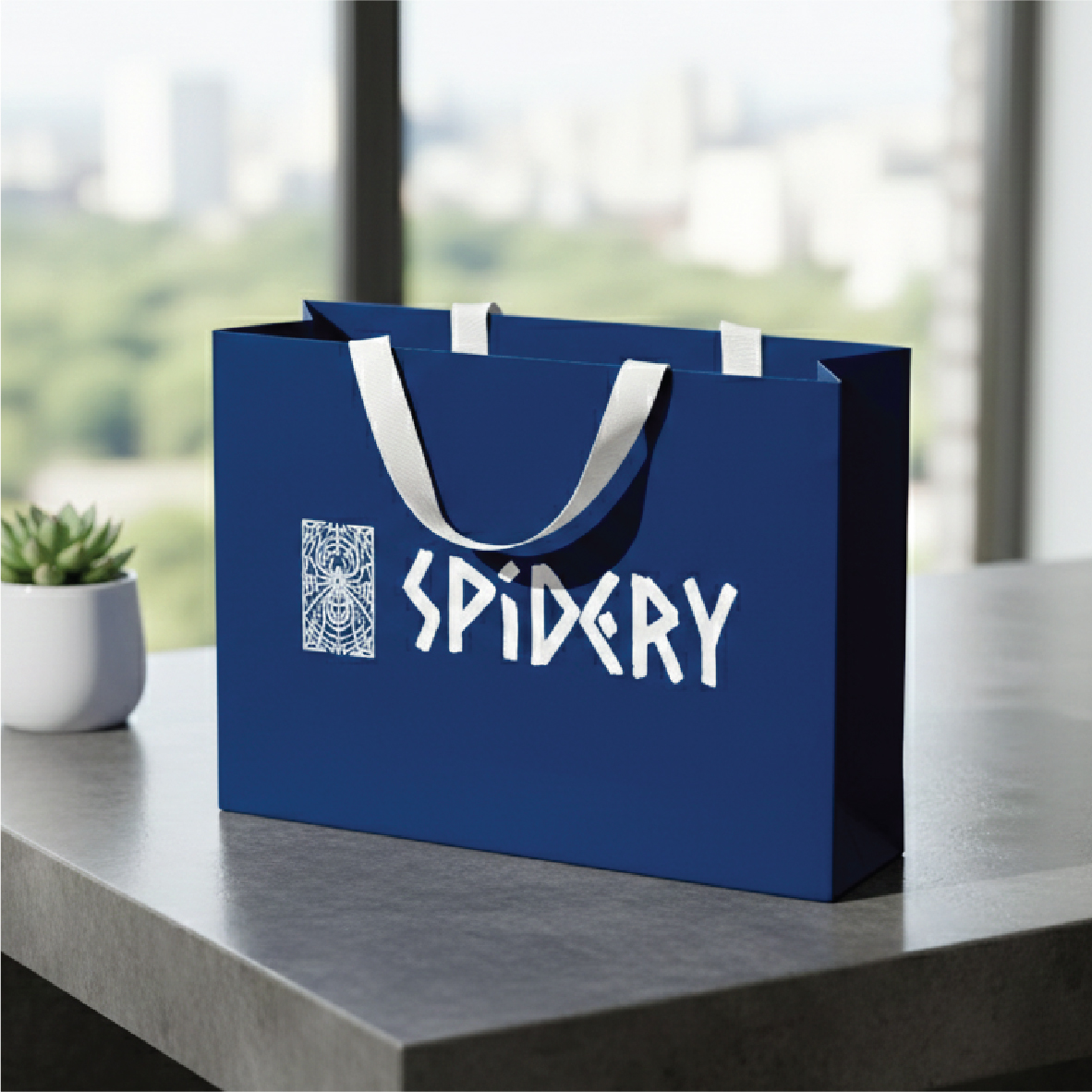 Ribbon Handle Paper Bag - Image 3