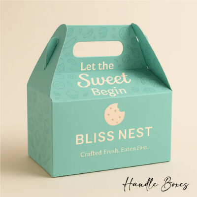 Custom handle box packaging with logo printing